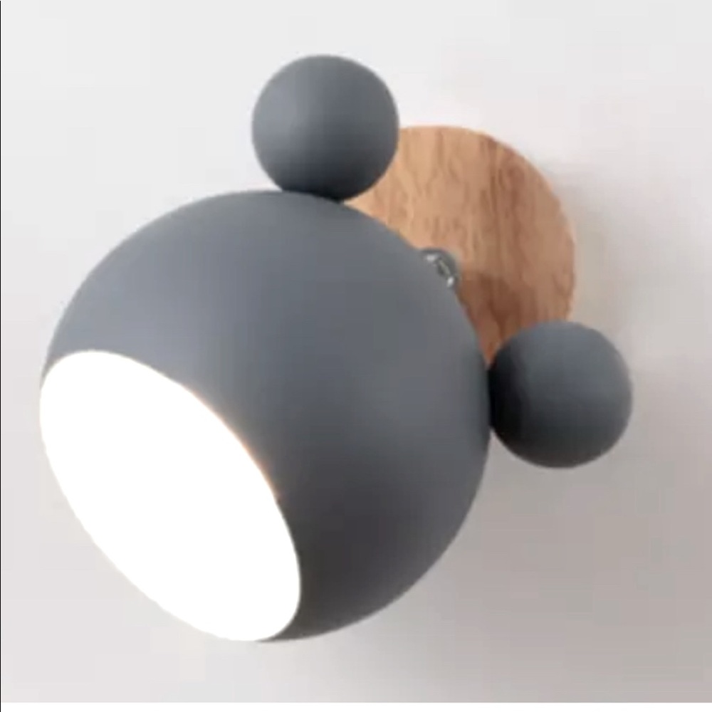 Nordic Lovely Gray Mickey Mouse Wall Sconce lamp
